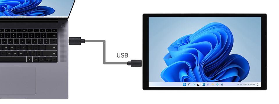 10.1 英寸高色域触摸显示器接入树各种 PC