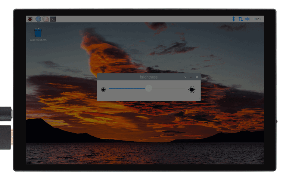 10.1 英寸高色域触摸显示器支持 DDC/CI 亮度调节功能
