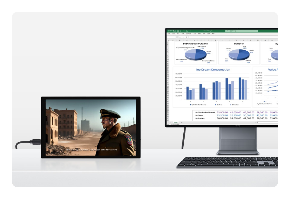 10.1 英寸高色域触摸显示器支持 DDC/CI 亮度调节功能