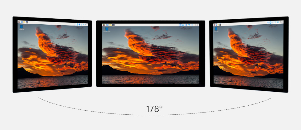 10.1 英寸触控屏显示角度