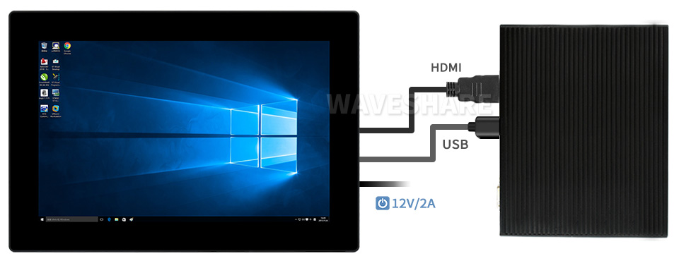 10.1英寸触控屏接入各种mini PC