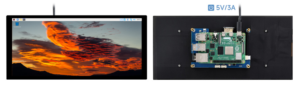 10.4 英寸 QLED 触控屏接入树莓派 4B