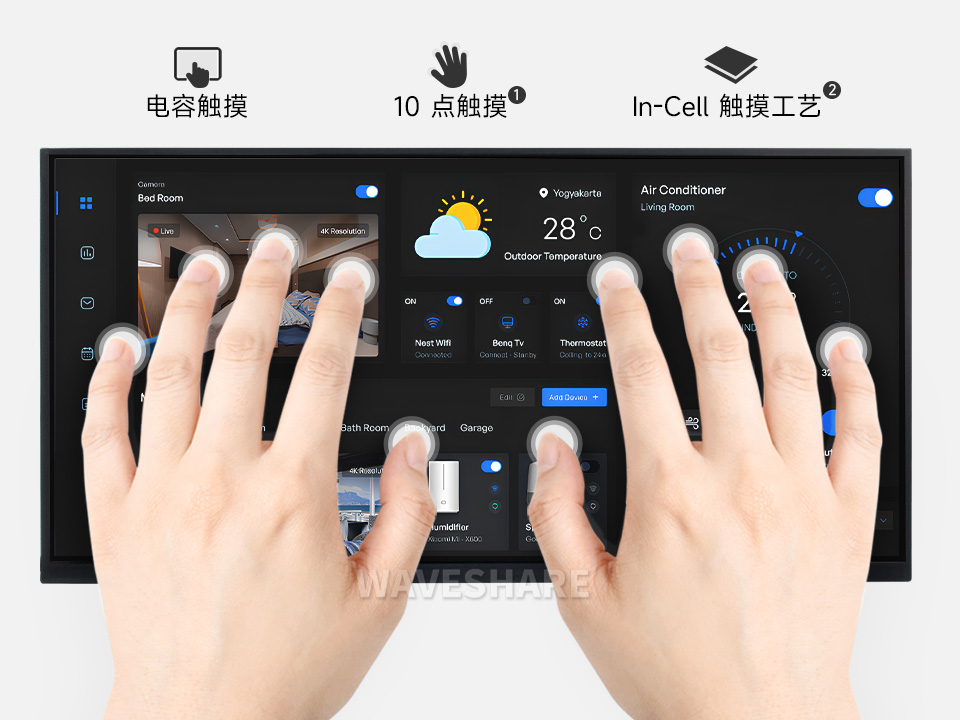 11.6英寸触控屏电容式 10 点触摸