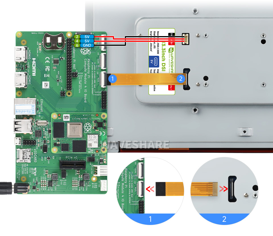 13.3 英寸触控屏接入树莓派
