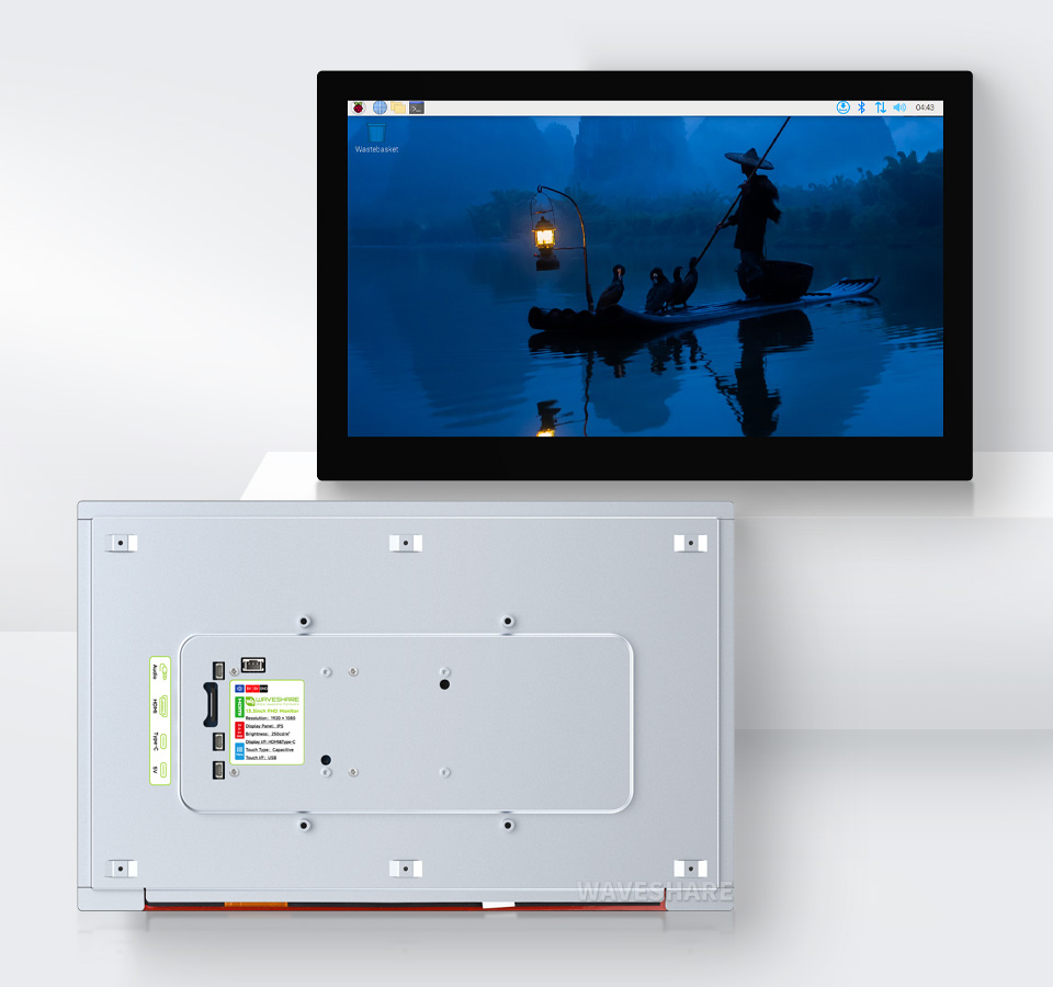 13.3 英寸高色域触摸显示器