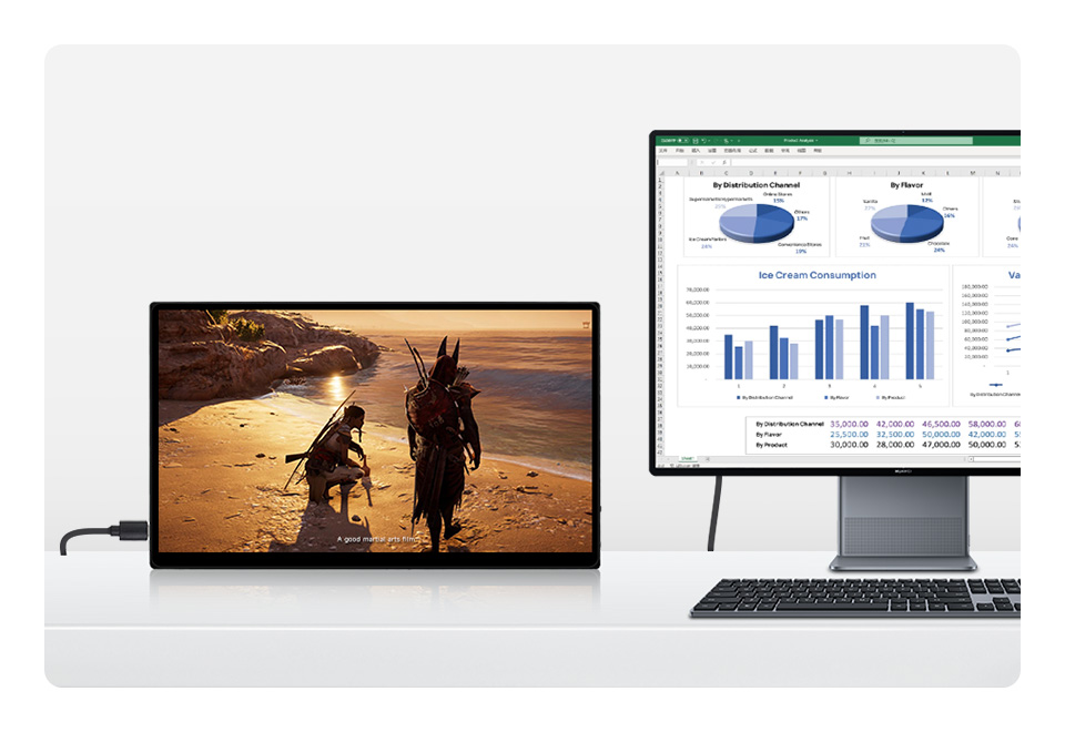 13.3 英寸 2K AMOLED 触控屏支持 DDC/CI 亮度调节功能