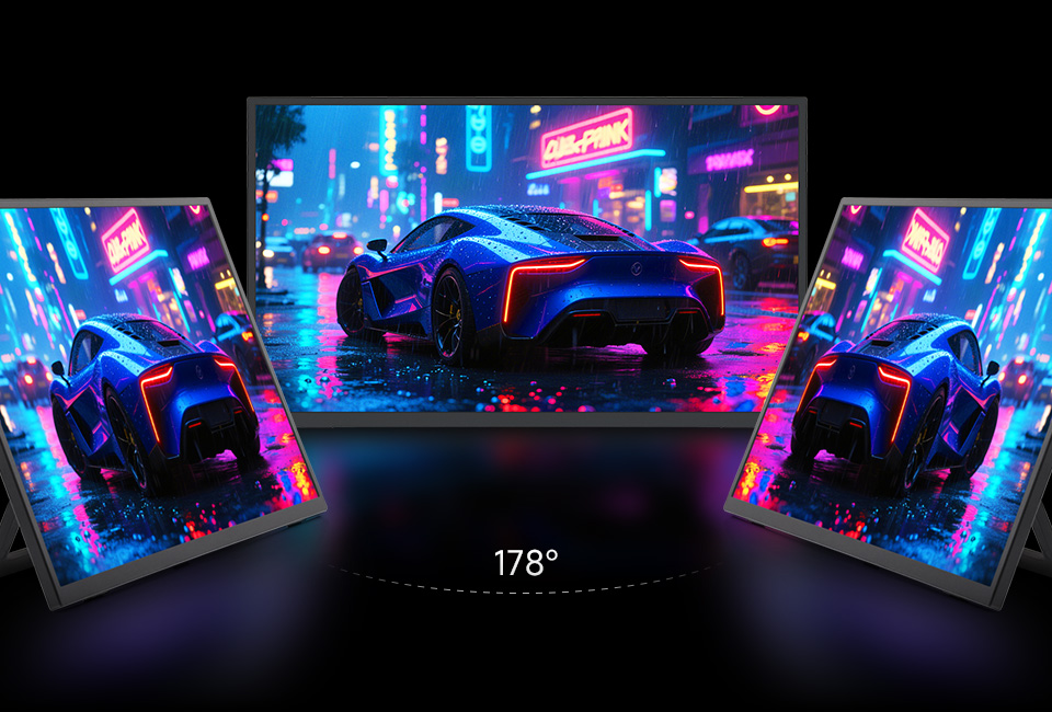 18.5 英寸 4K 便携式显示器 IPS屏 178度 广视角 100% NTSC