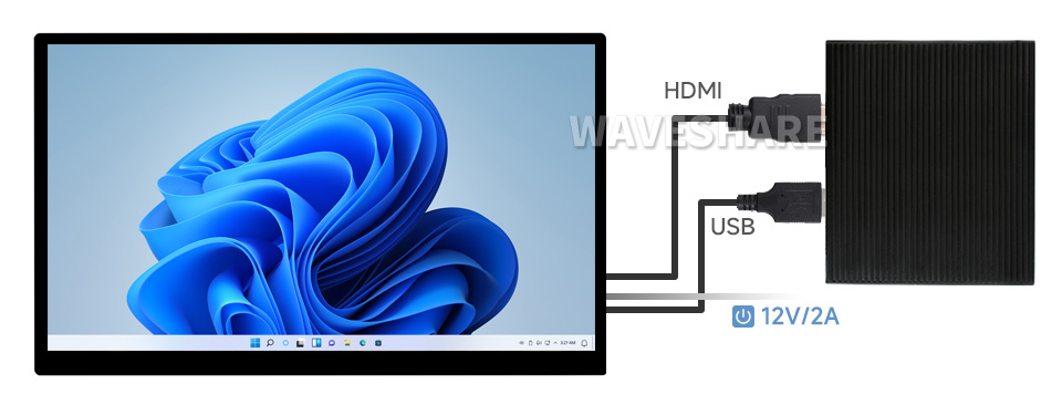 18.5 英寸电容触控屏接入各种 mini PC