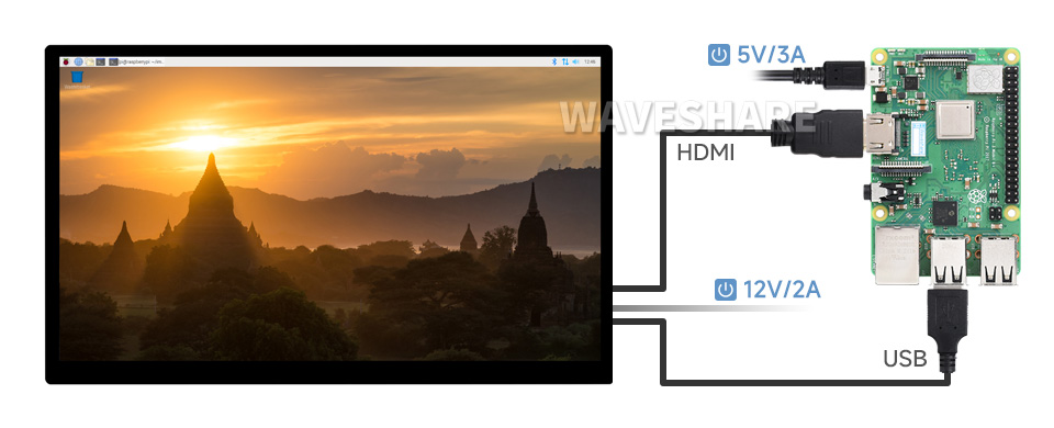 18.5 英寸电容触控屏接入树莓派 Raspberry Pi 3B+