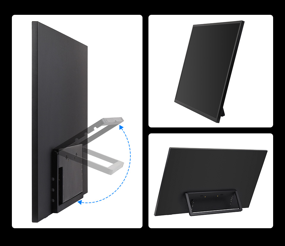 24.5 英寸 2K 便携式显示器 140° 可折叠金属支架 坚固耐用