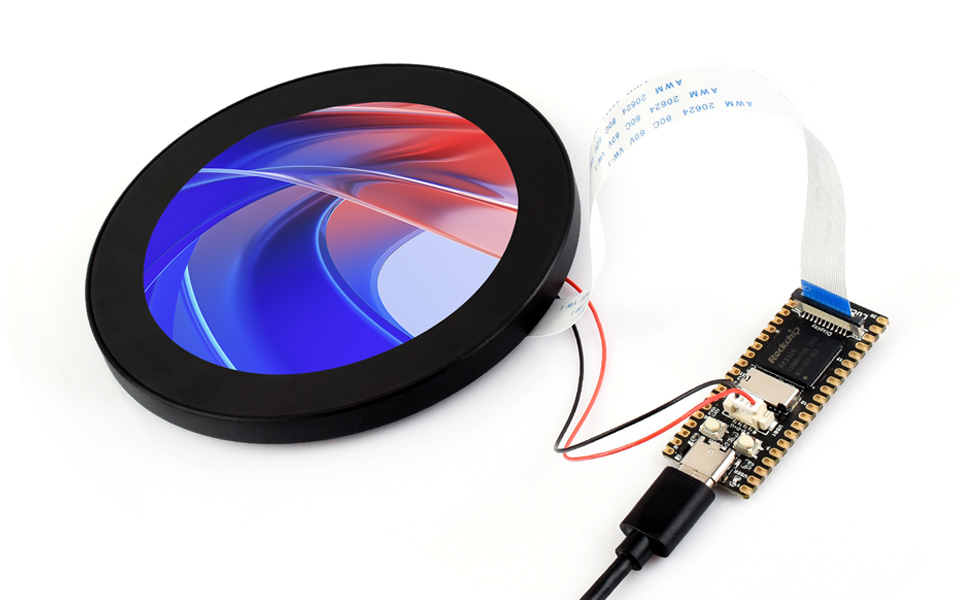 3.4/4 英寸圆形触控屏 接入 Luckfox Lyra