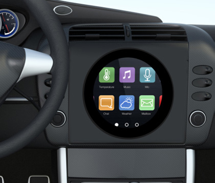 3.4/4 英寸圆形触控屏车载设备