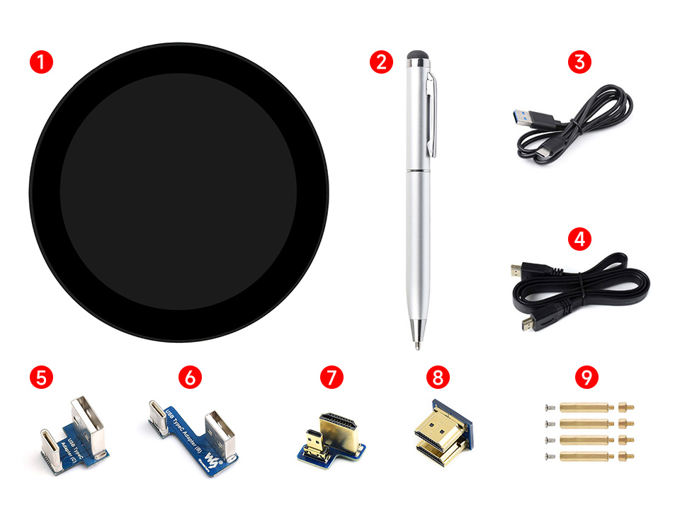 5 英寸圆形触控屏配置清单