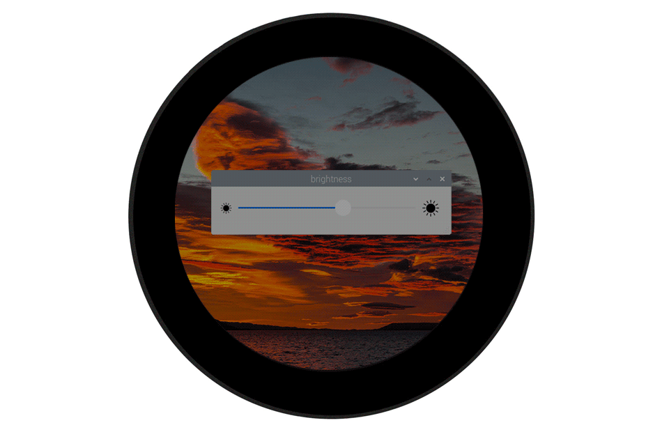 3.4 英寸圆形触控屏背光亮度可通过软件调节