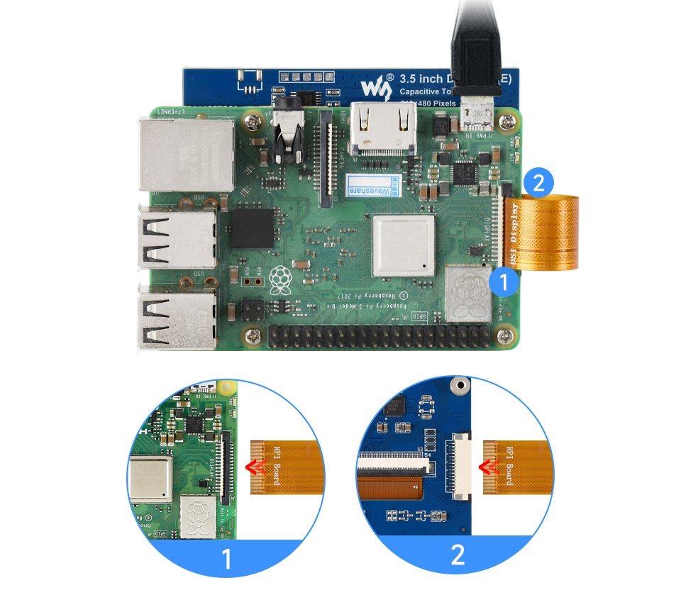 3.5 英寸 DSI 触控屏