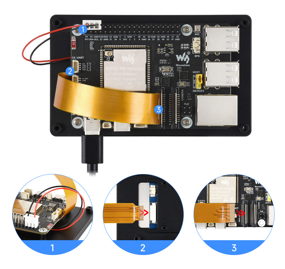4/4.3 英寸 DSI 触控屏接入ESP32-P4-Module-DEV-KIT