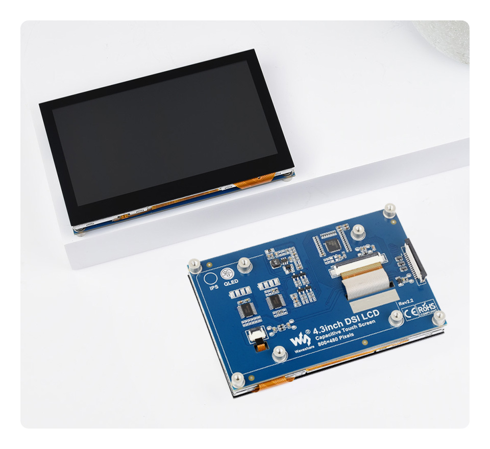 4.3 英寸 DSI QLED 触控屏背光亮度