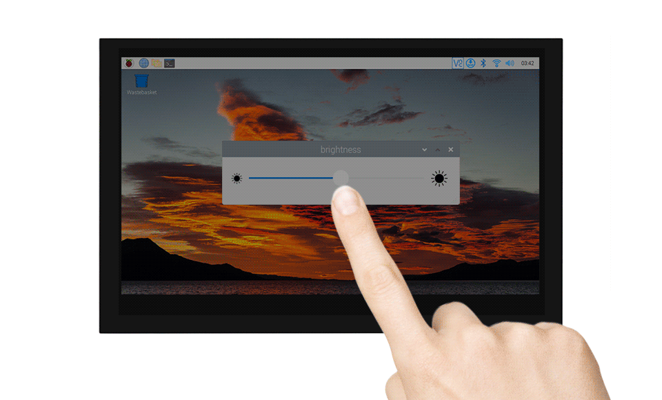 4.3 英寸 DSI 显示屏/触控屏背光亮度
