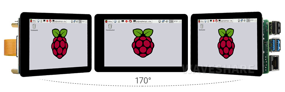 4 英寸 DSI 触控屏显示角度