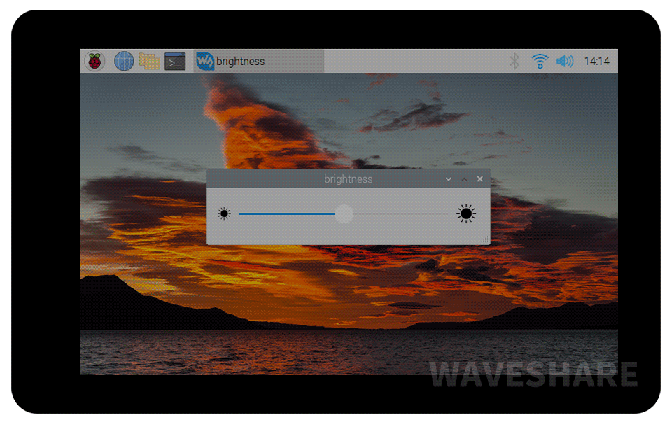 4 英寸 DSI 触控屏背光亮度