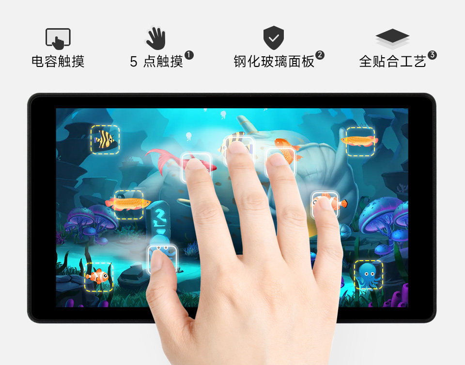 5 英寸 DSI 显示屏/触控屏支持电容式五点触控