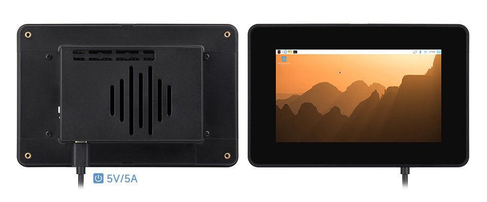 5 英寸 DSI 显示屏/触控屏接入树莓派 5