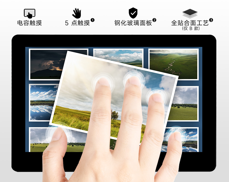 5 英寸触控屏电容式 5 点触摸