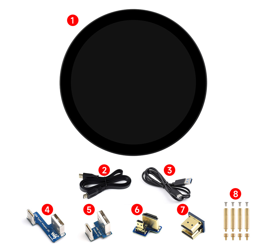 5 英寸圆形触控屏配置清单