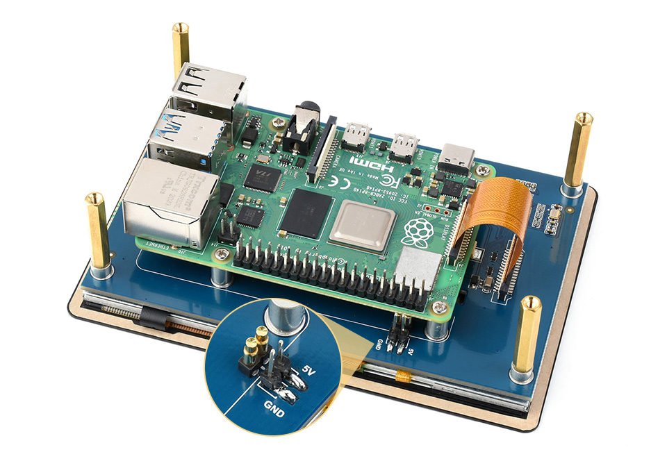 5 英寸 DSI 触控屏顶针供电设计