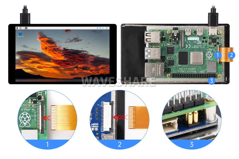 5 英寸触控屏接入树莓派