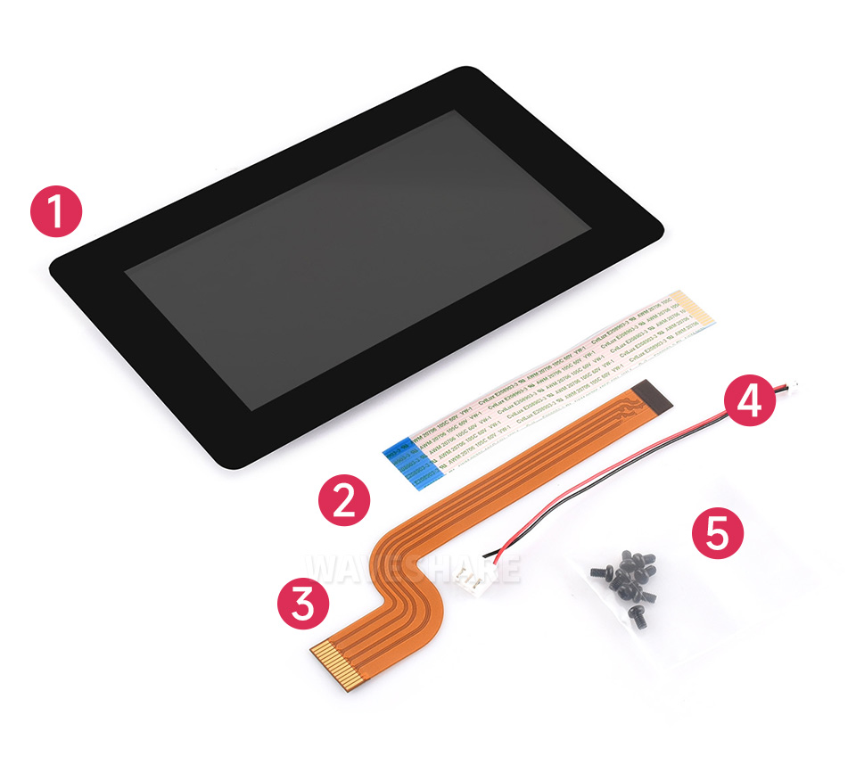 树莓派原装 5 英寸触控屏标准版尺寸