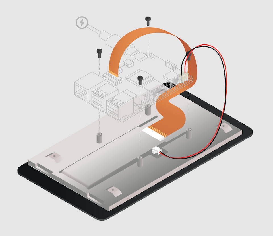 树莓派原装 5 英寸触控屏接口简介