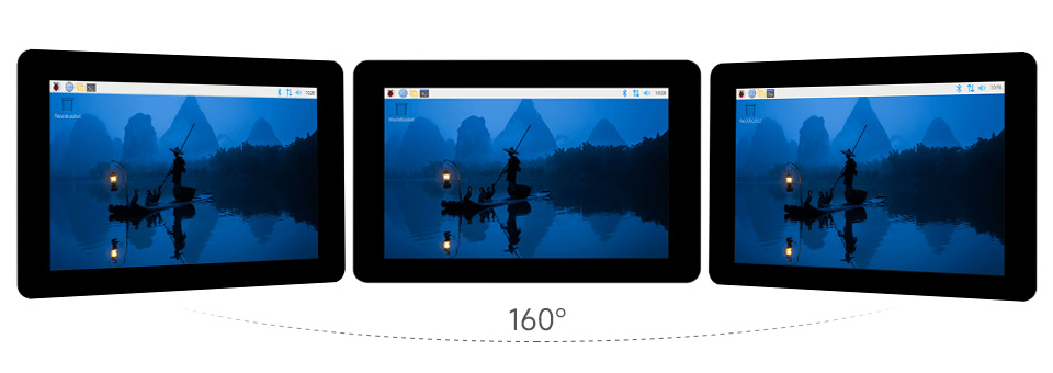 树莓派原装 5 英寸触控屏显示角度