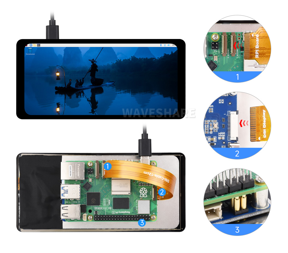 6.25 英寸触控屏接入树莓派