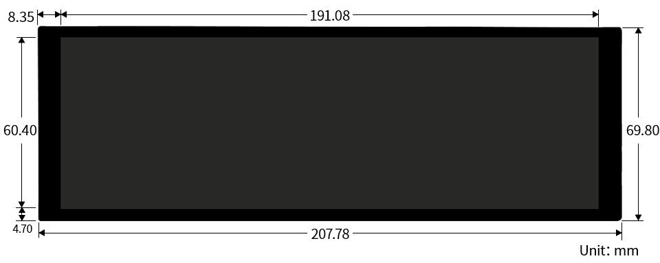 7 英寸 DSI 触控屏产品尺寸