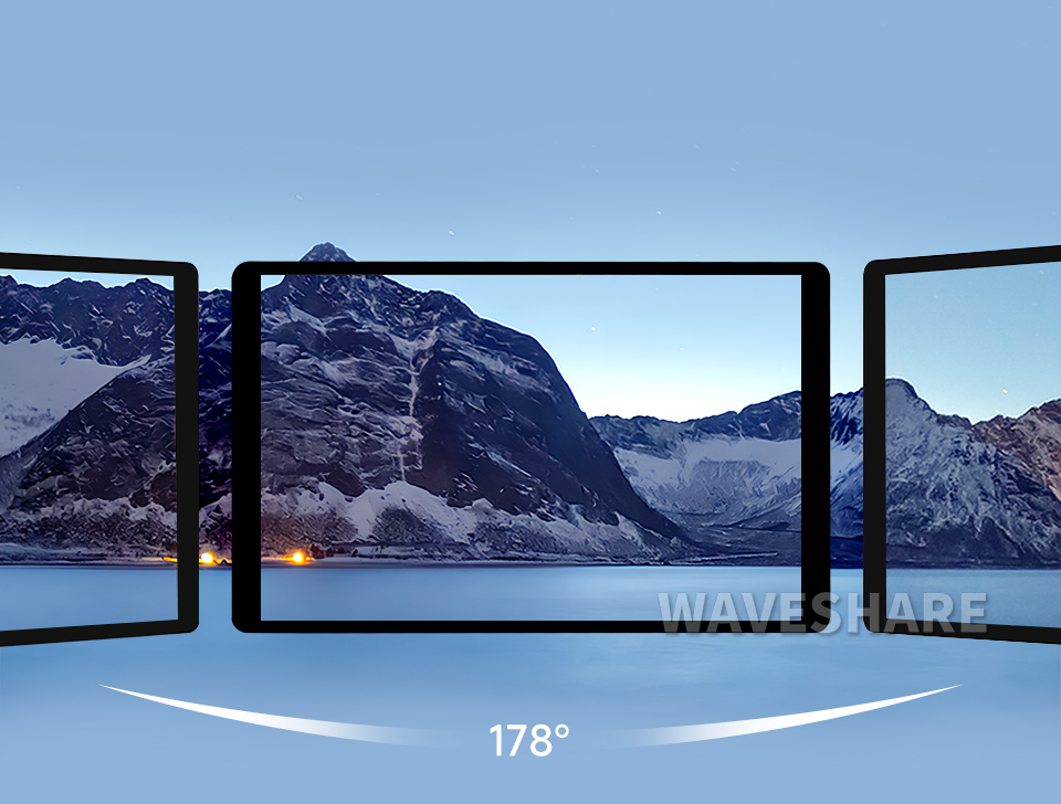 7 英寸 QLED 触控屏显示角度