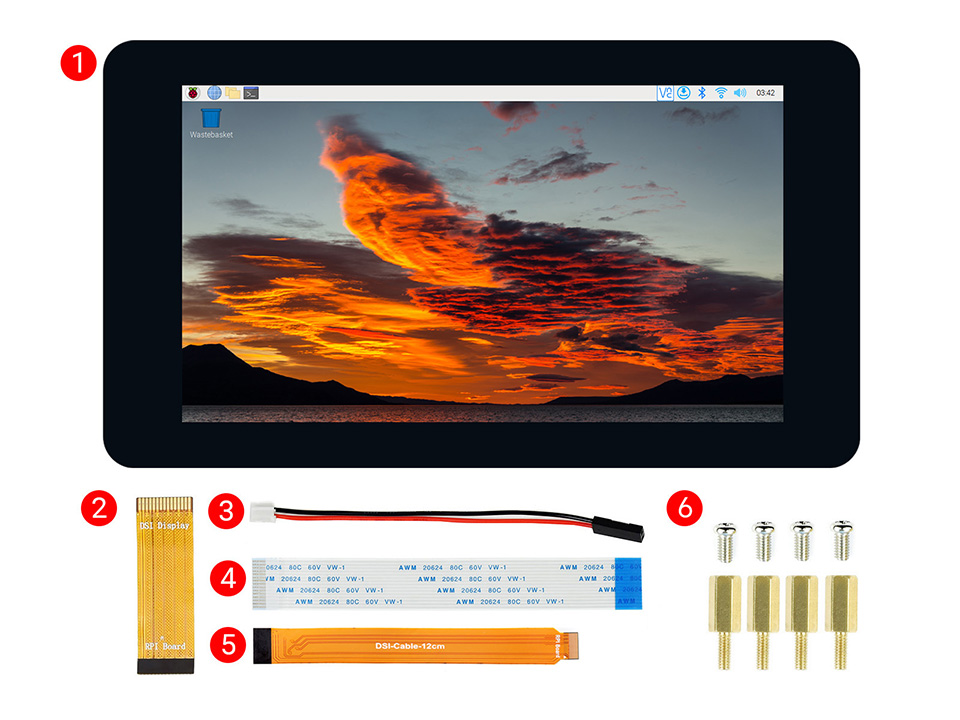 7 英寸 DSI 触控屏配置清单