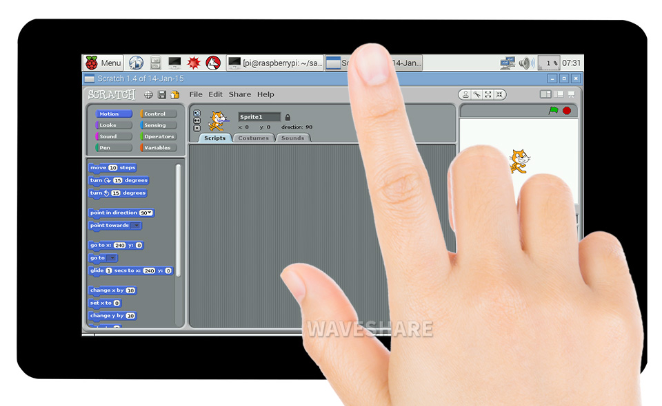 7 英寸 DSI 触控屏电容式五点触摸