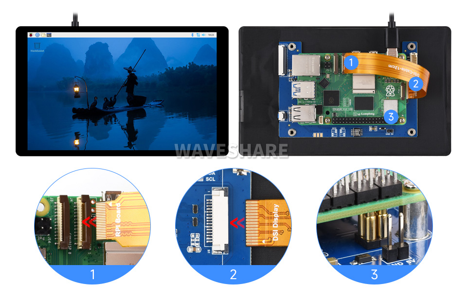 8.8 英寸触控屏接入树莓派
