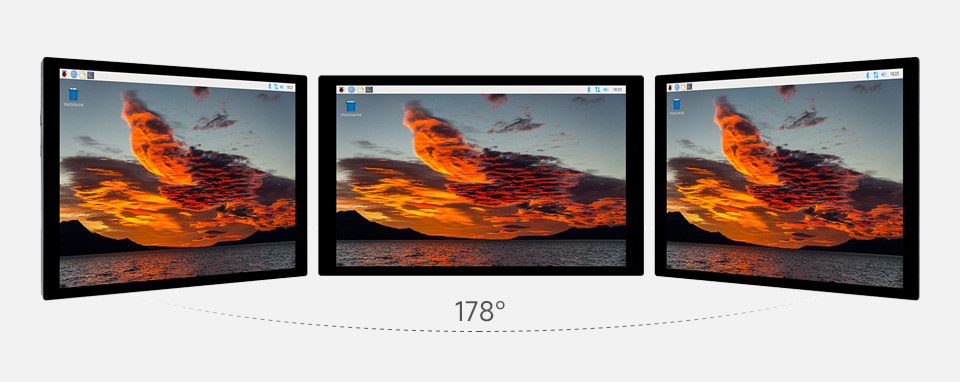 8 英寸触控屏显示角度