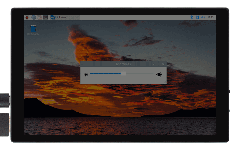 8 英寸高色域触摸显示器支持 DDC/CI 亮度调节功能