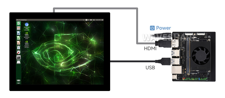 8 英寸触控屏接入各种 mini PC