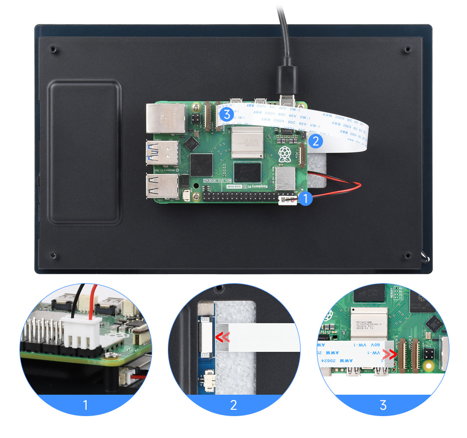 9 英寸 DSI 显示屏触控屏接入树莓派 5