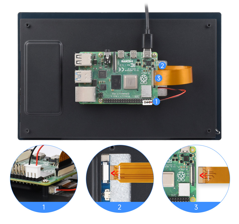 9 英寸 DSI 显示屏触控屏接入树莓派 4B
