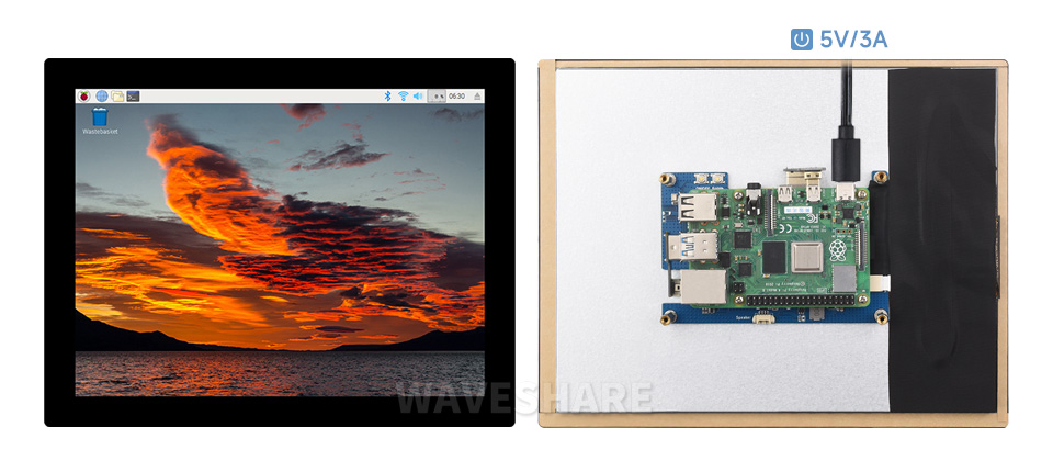 9.7 英寸触控屏接入树莓派 4B