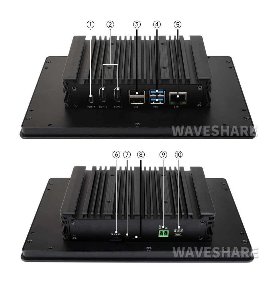 树莓派5工业HMI触控一体机接口说明