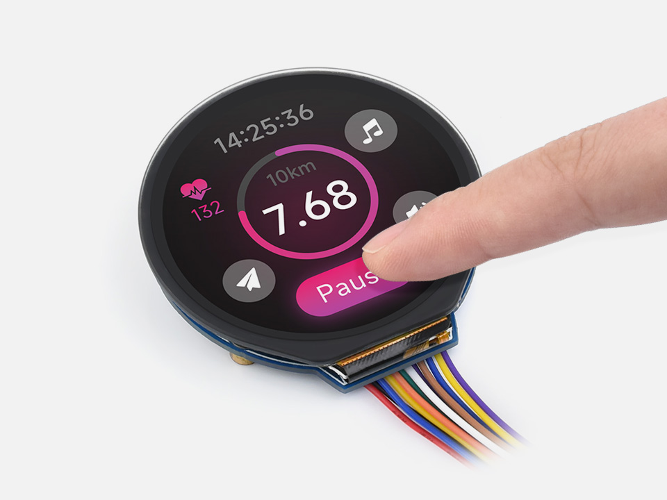 1.28 英寸 LCD 带触摸扩展板小巧面板