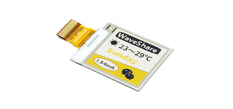 WFT0154CZ17 1.54inch e-Paper (C) 墨水屏画面显示效果图