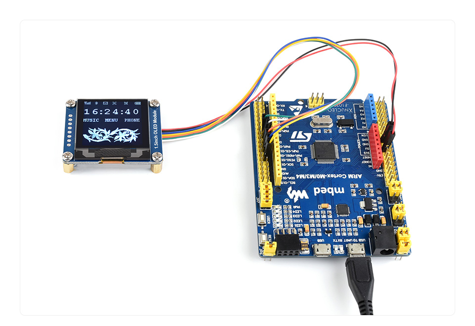 1.5 英寸 OLED 模块使用示例