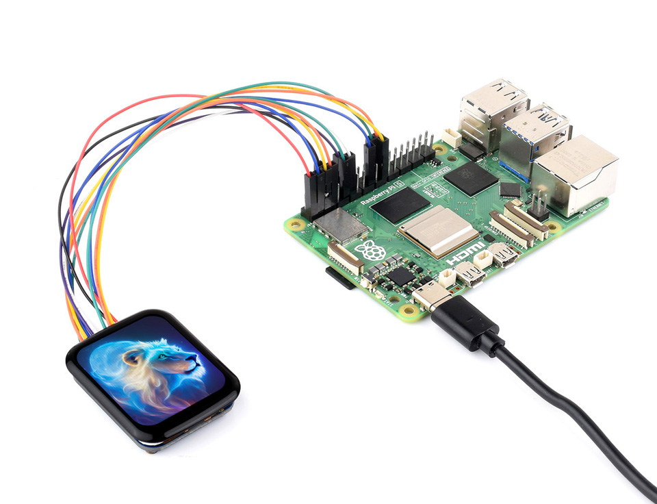 1.69 英寸触摸  LCD 扩展板接入树莓派主板<